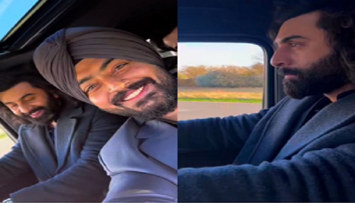 bts-video-of-ranbir-kapoor-enjoying-drive-with-his-animal-cousins-goes-viral