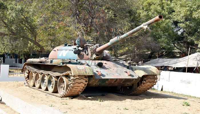 Tank T-55 destroying Pak tanks in Indo-Pak war