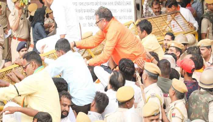 bjp protest on rajasthan