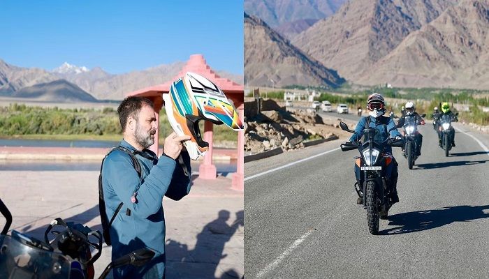 Rahul Gandhi Bike Ride Pangong