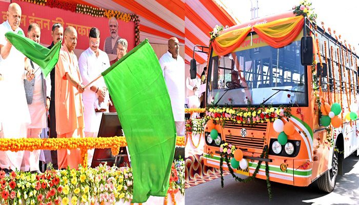 CM Yogi flagged off 51 buses