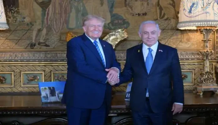 benjamin-netanyahu-meet-Donald trump-Kamala Harris