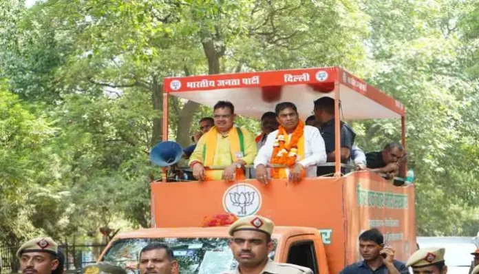 road-show-of-chief-minister-bhajanlal-sharma-in-delhi