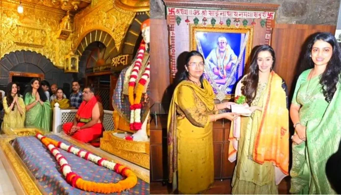 shraddha-kapoor-visits-sai-baba-mandir-for-stree-2 movie-superhit