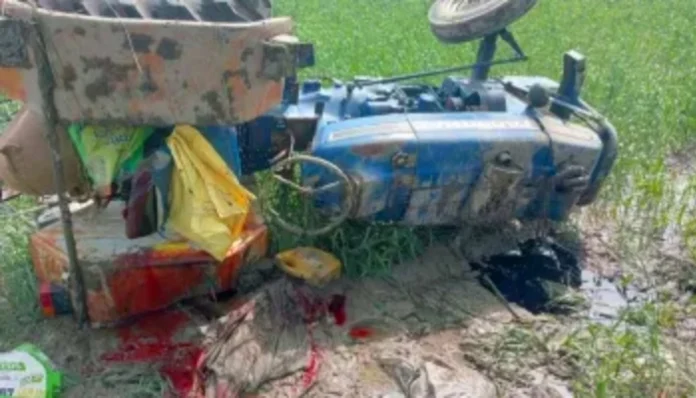 tractor-fell-into-ditch-while-trying-to-save-bike