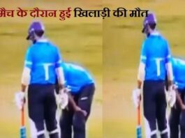 player dies during live cricket match